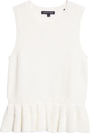 Veronica Beard Nemyah Peplum Tank Sweater