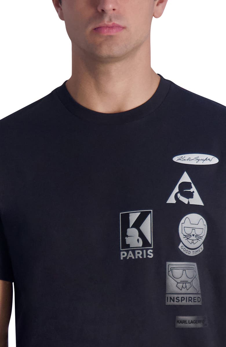 KARL LAGERFELD PARIS Chart Logo Graphic T-Shirt, Alternate, color,
