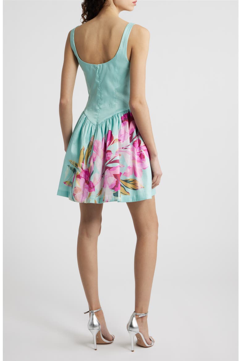 Soleil Cocktail Dress, Alternate, color, MINT/ MULTI PLACEMENT