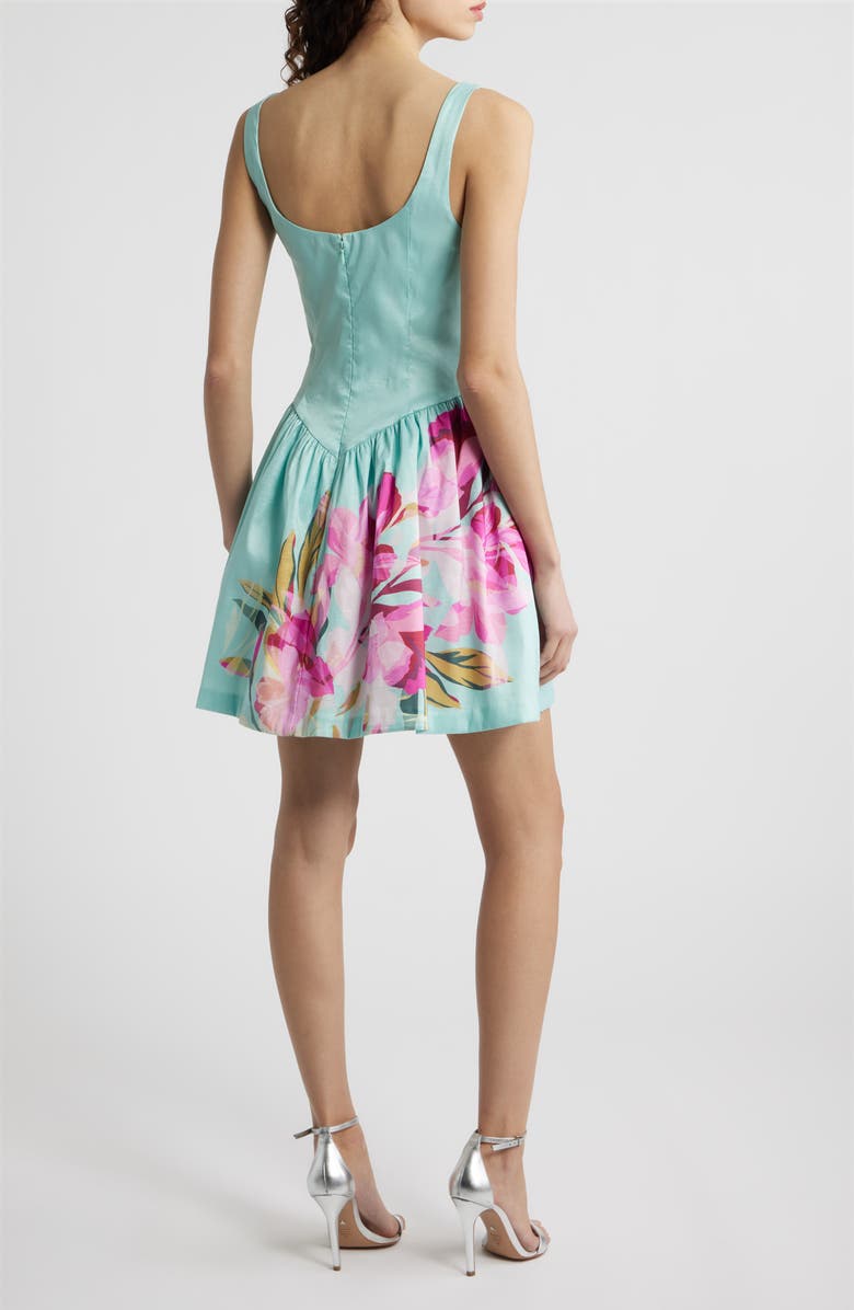 Hutch Soleil Polka Dot Cocktail Minidress, Alternate, color, Mint/ Multi Placement