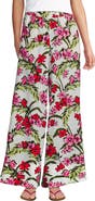 Lands' End Tall Linen High Rise Palazzo Pants - Set Bottom