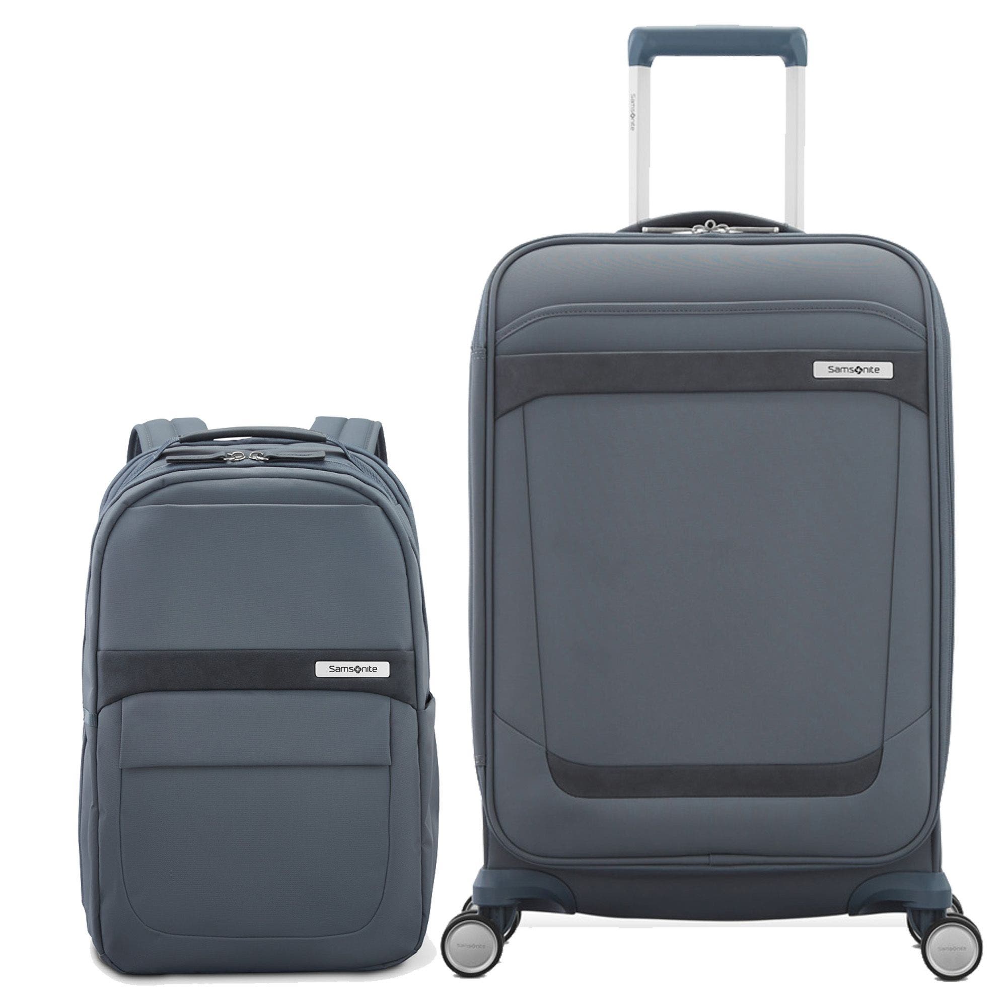 Samsonite Elevation Softside Backpack & Expandable Carry On 2-Piece Set, Main, color, Slate