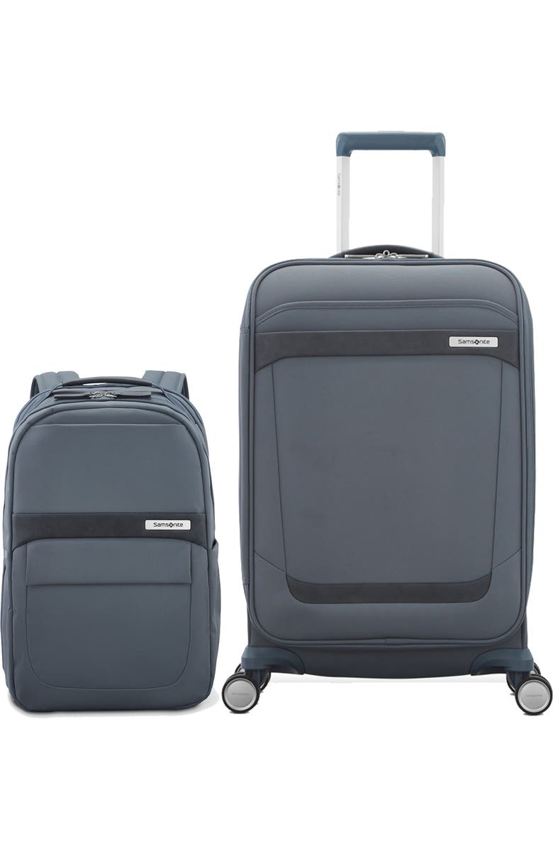 Samsonite Elevation Softside Backpack & Expandable Carry On 2-Piece Set, Main, color, Slate