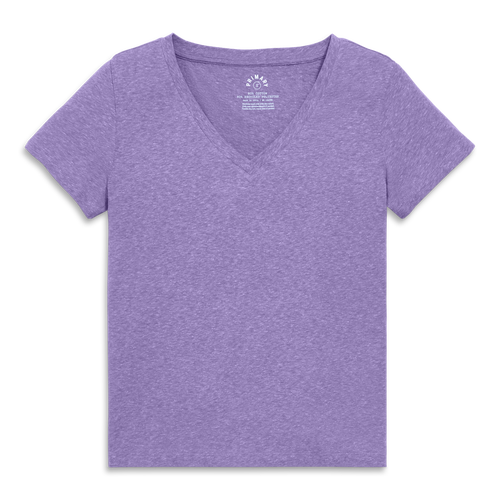 Primary Adult Heathered Easy V-neck Tee In Iris