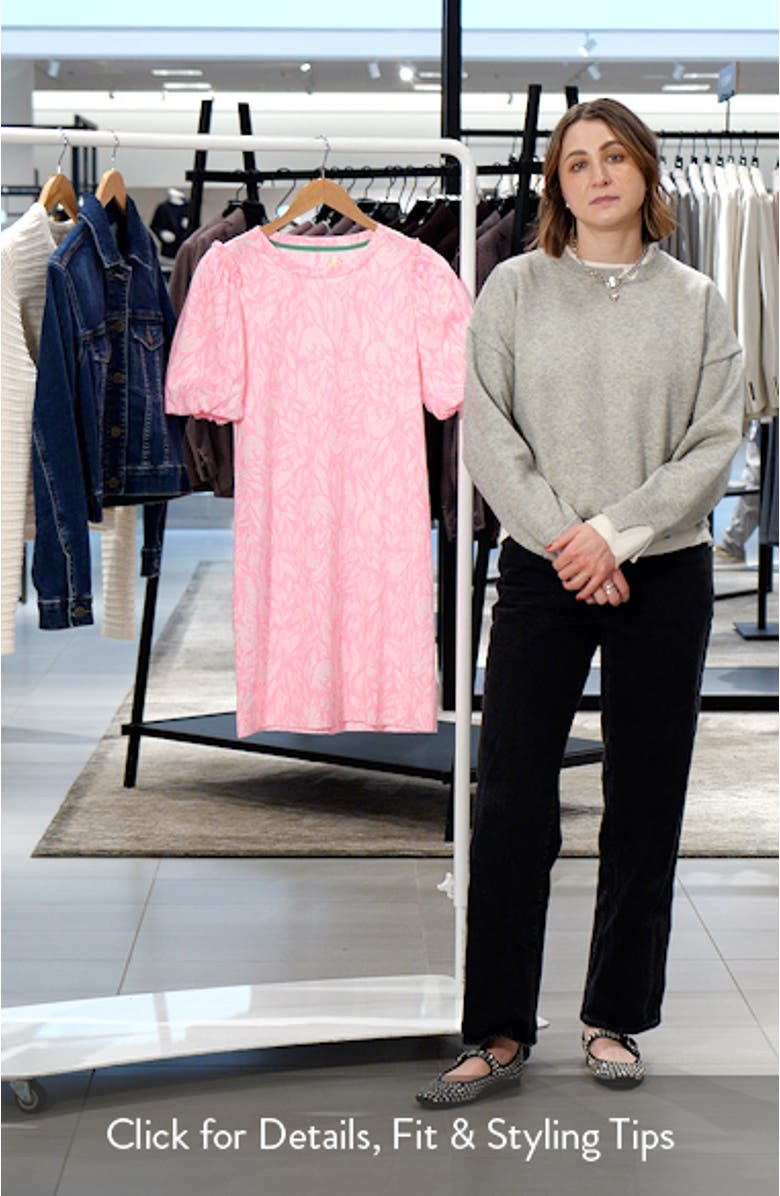 Mercer Puff Sleeve Cotton T-Shirt Dress, sales video thumbnail