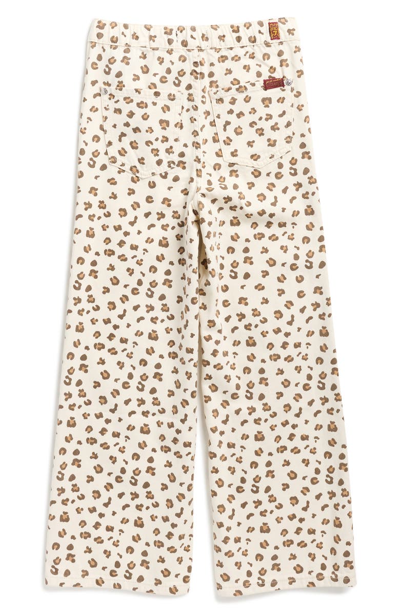 7 For All Mankind Kids' Leopard Wide Leg Jeans, Alternate, color, Leopard