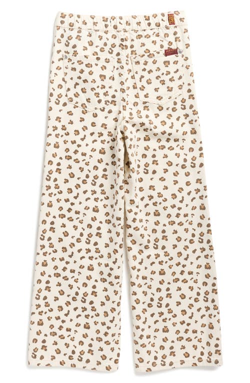 7 For All Mankind Kids' Leopard Wide Leg Jeans In Animal Print