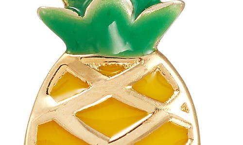 Frankie & Zoe Pineapple Stud Earrings In Gold