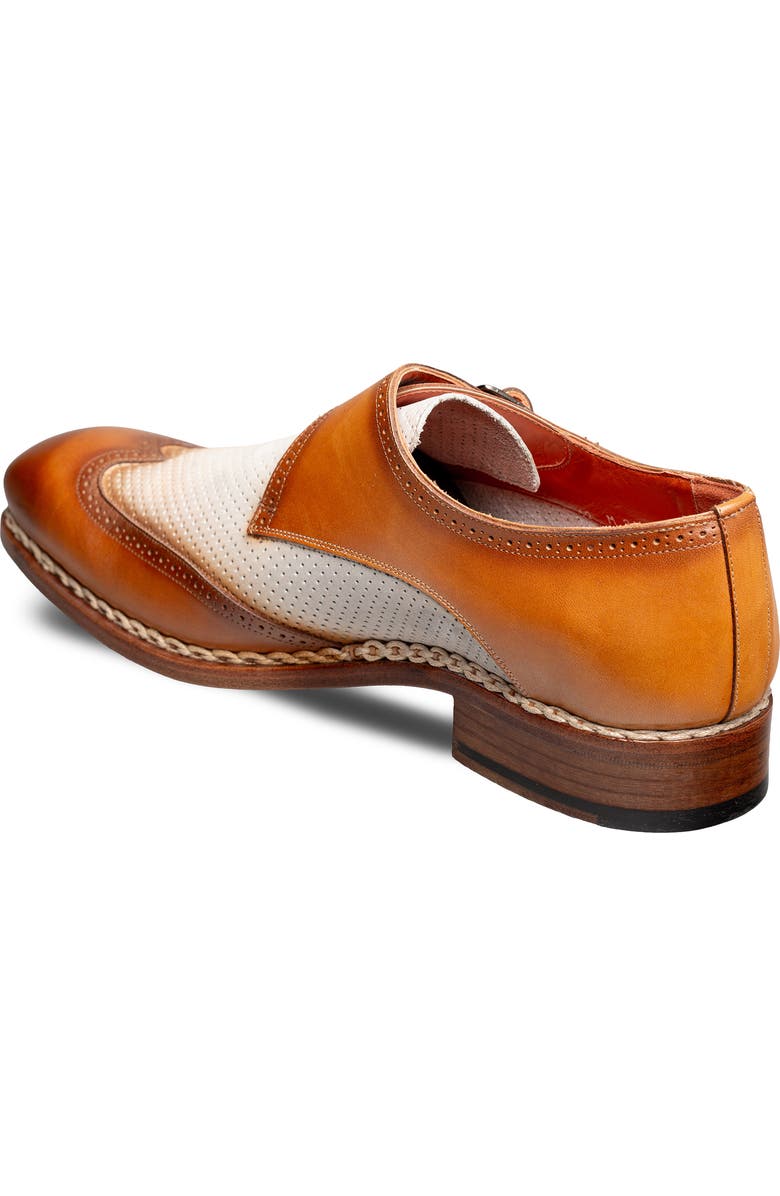Mezlan Blanes Monk Strap Shoe, Alternate, color, Camel/ Bone