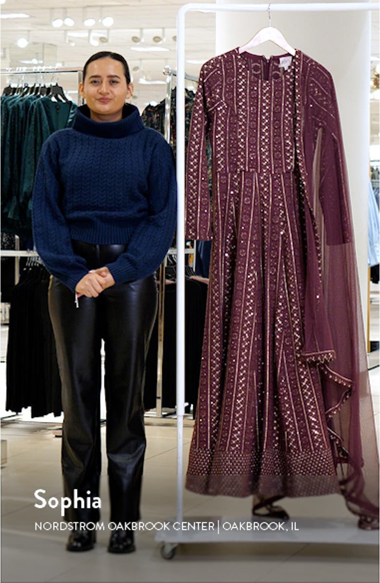 Samud Embroidered Long Sleeve Anarkali with Dupatta, sales video thumbnail