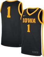 Nike Men's Nike #1 Black Iowa Hawkeyes Road Replica Jersey