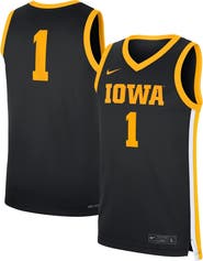 Nike Men's Nike #1 Black Iowa Hawkeyes Road Replica Jersey