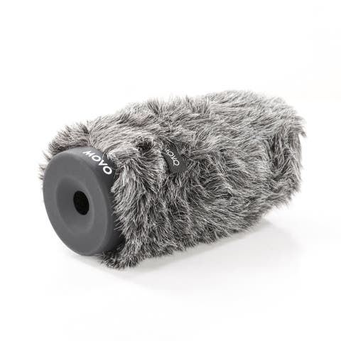WS-G140 Furry Rigid Windscreen for Microphones 18-23mm in Diameter and up to 6.3" (16cm) Long - Dark Gray