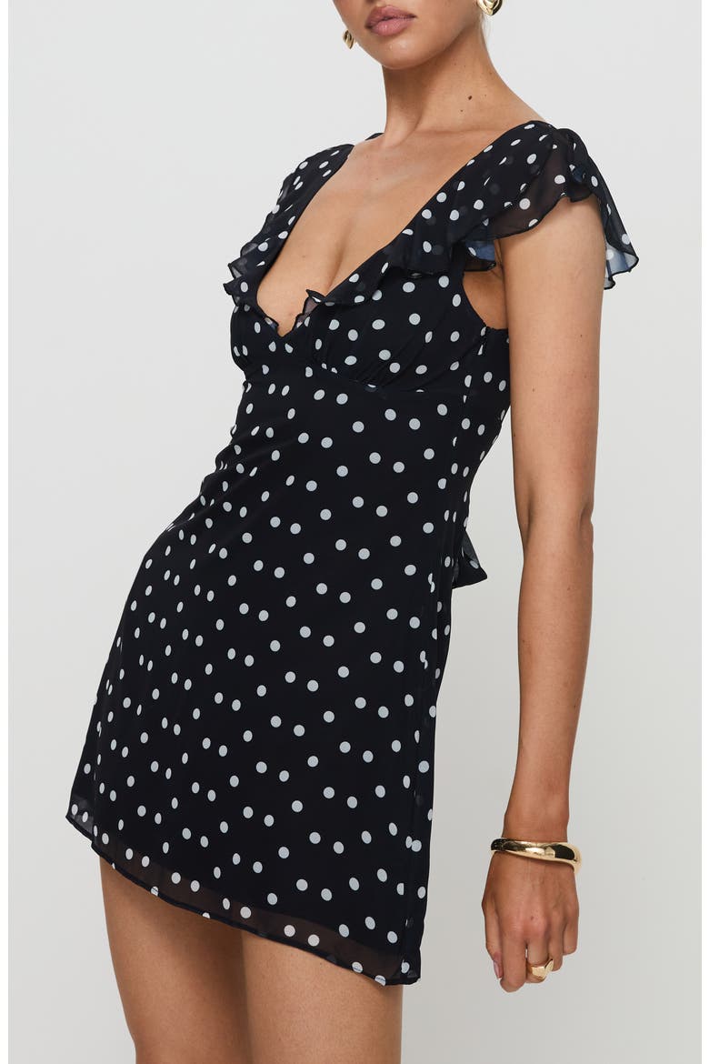 I Guess So Polka Dot Minidress, Alternate, color, BLACK POLKA DOT