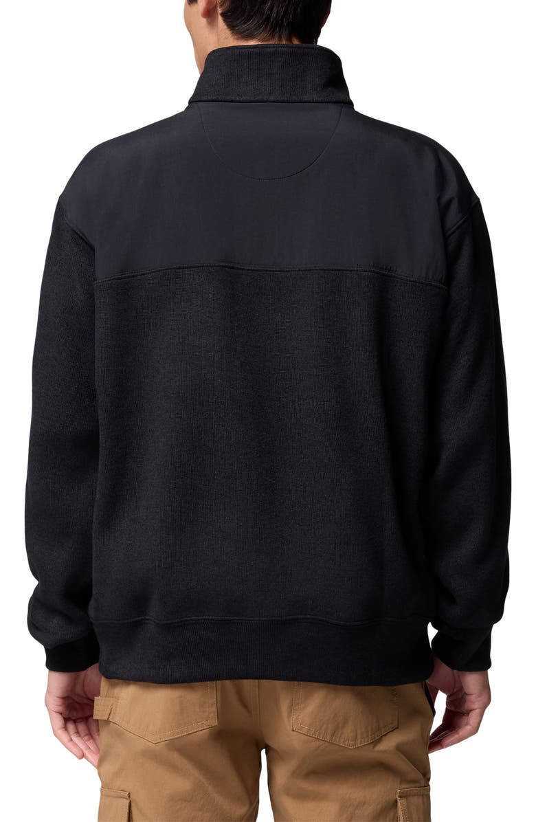 Columbia Sweater Weather Relaxed Fit Half Snap Pullover, Alternate, color, Black Heather 010