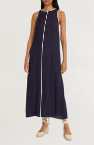 The Good Journey Contrast Piping Maxi Dress