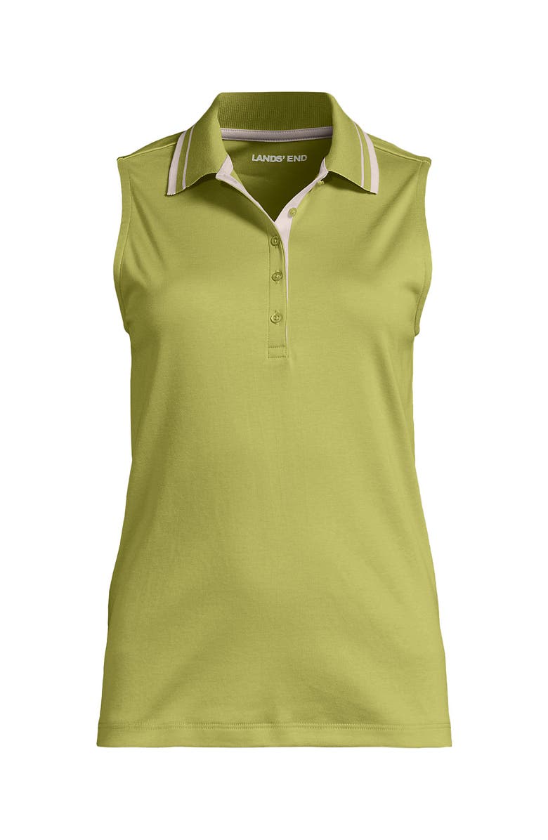 Lands' End Supima Cotton Polo, Alternate, color, Bright Pistachio/Ivory