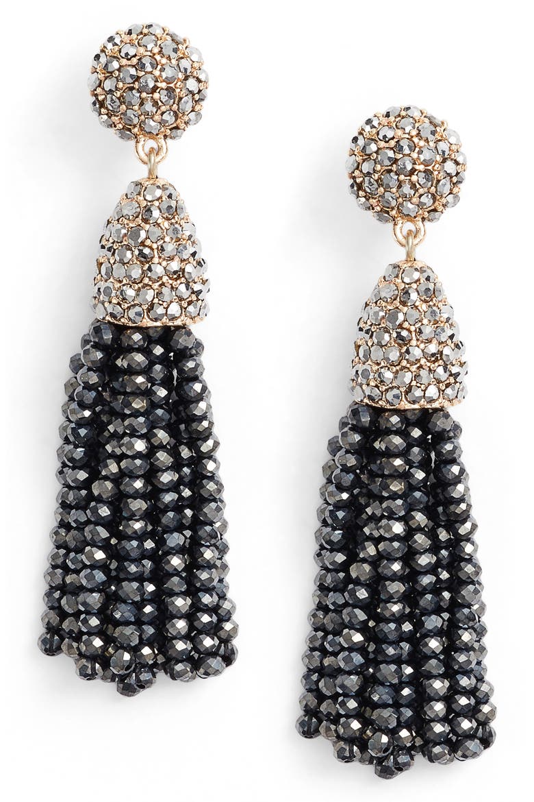 Mini Metallic Pinata Statement Earrings, Main, color, HEMATITE