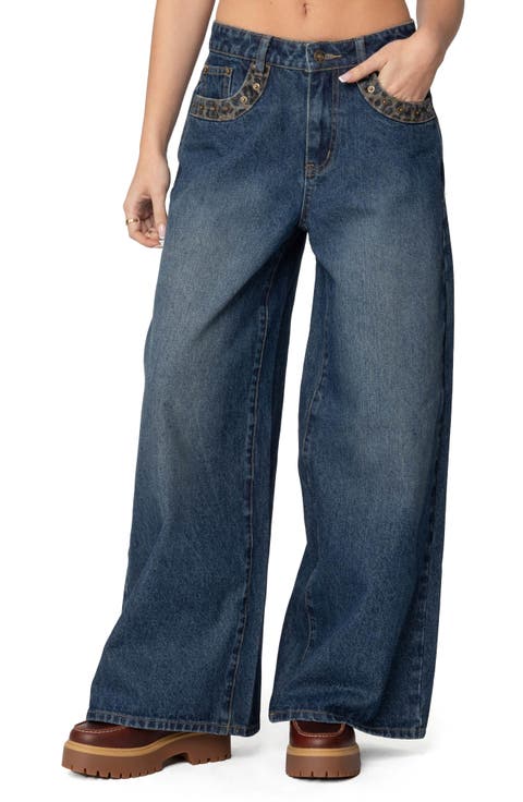 Gwen Leopard Detail Wide Leg