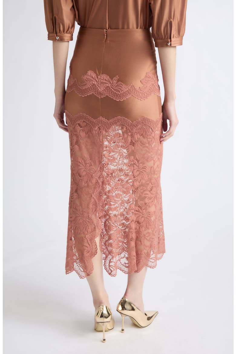 Lace Detail Maxi Skirt, Alternate, color, NEW CARAMEL
