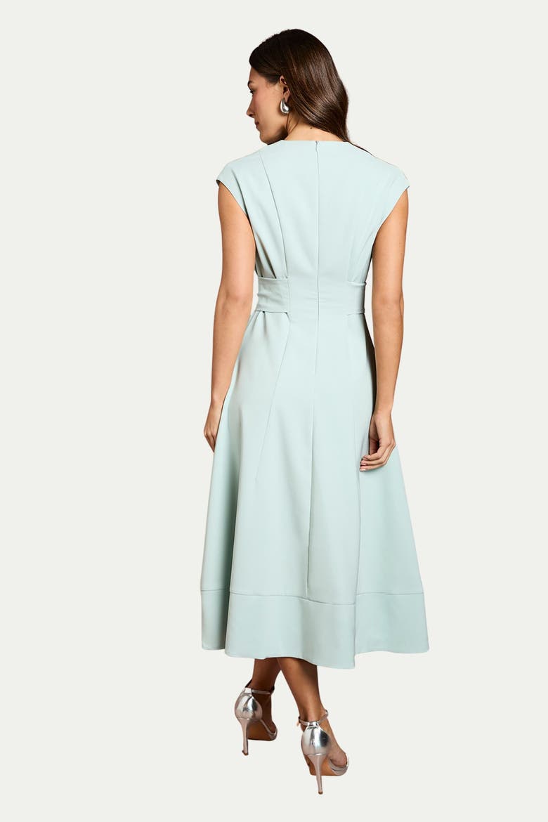 Belted Crepe Dress, Alternate, color, Mint