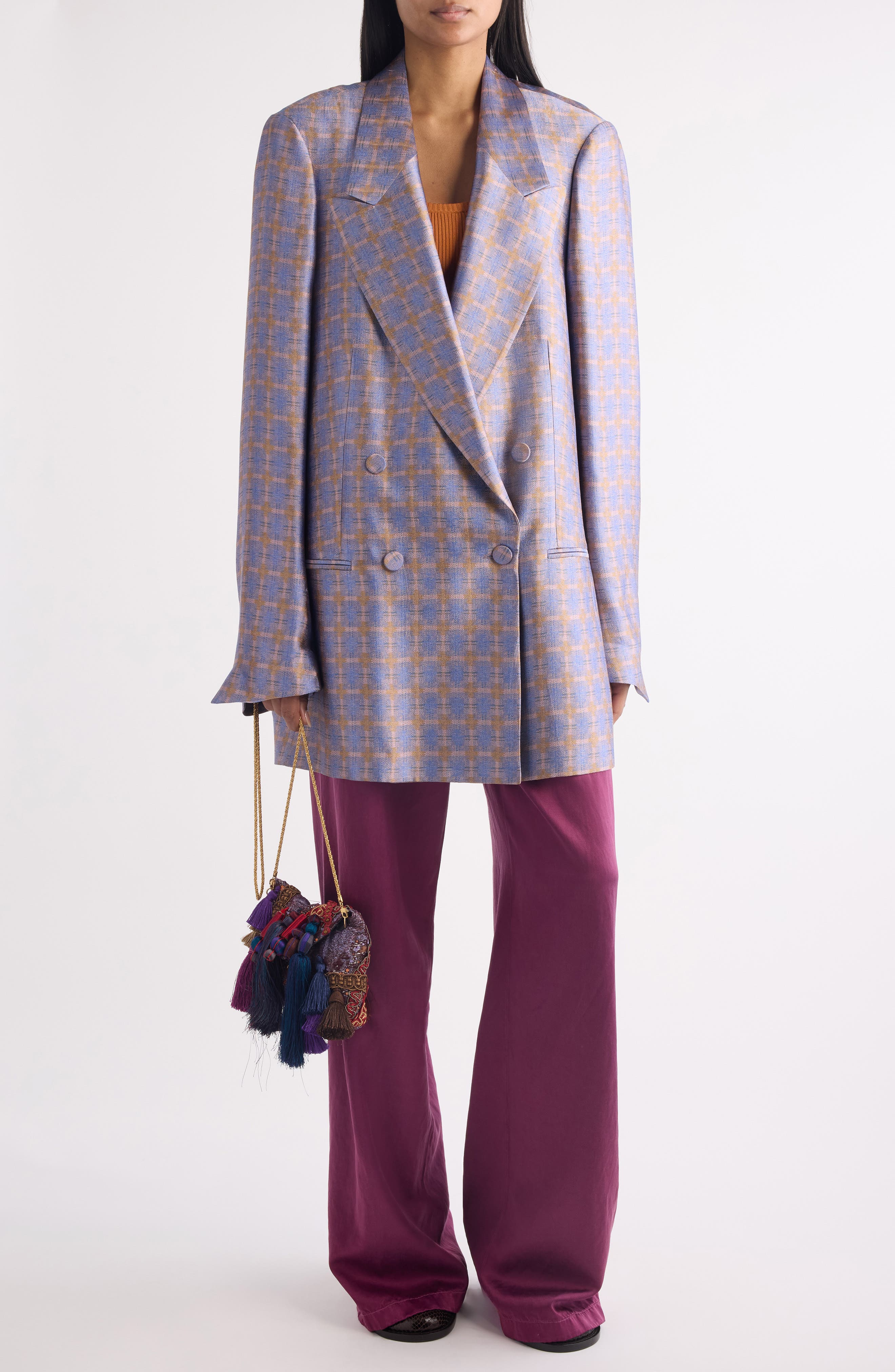 Blink Spray Check Oversize Blazer - image 2