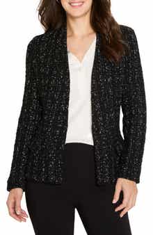 NIC+ZOE Metallic Grid Knit Jacket