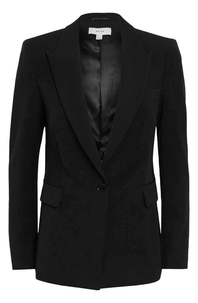 Reiss Gabi Peak Lapel Blazer, Alternate, color, Black