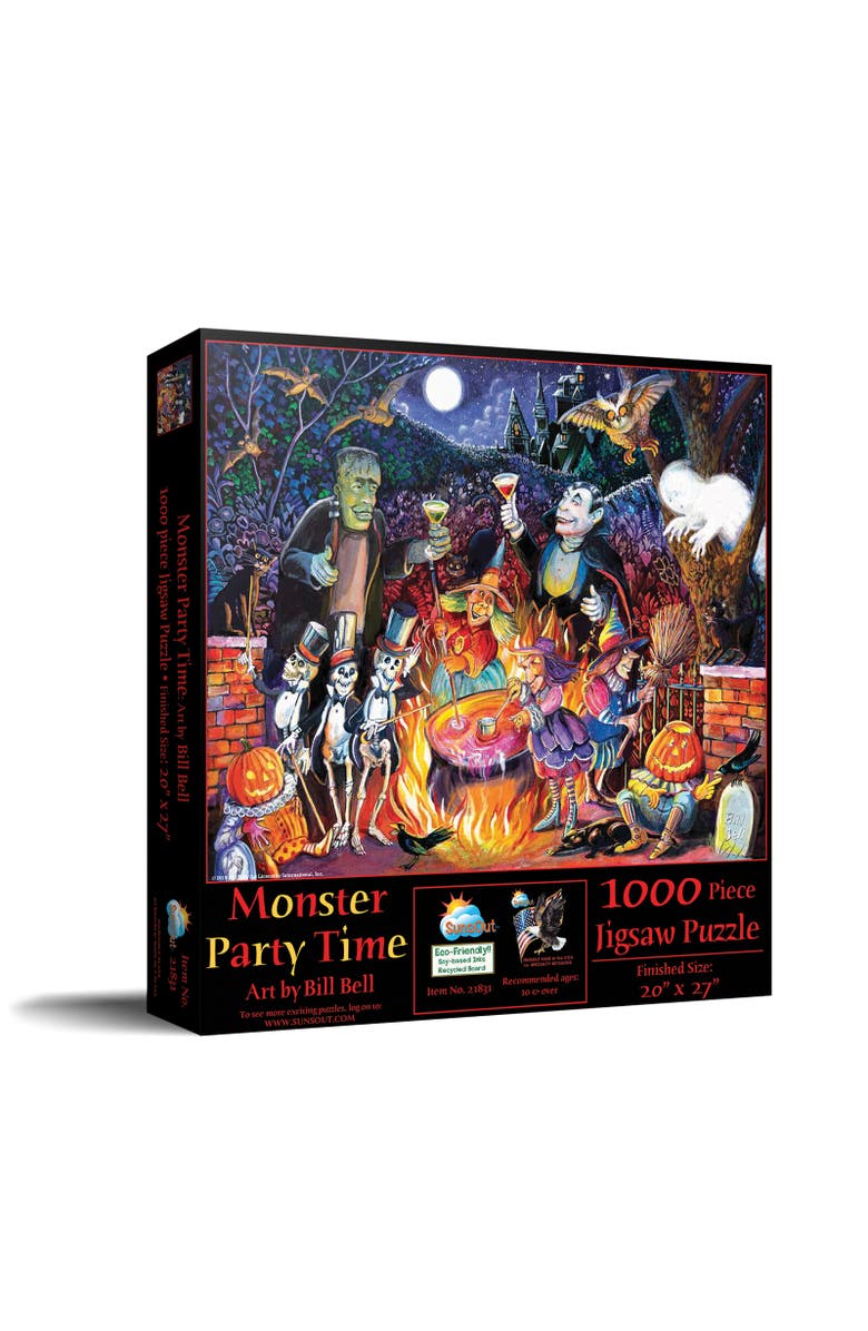 Sunsout Monster Party Time 1000 piece Jigsaw Puzzle for Adults, Main, color, Multicolor