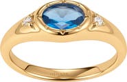 MADE BY MARY Oval Birthstone Signet Ring