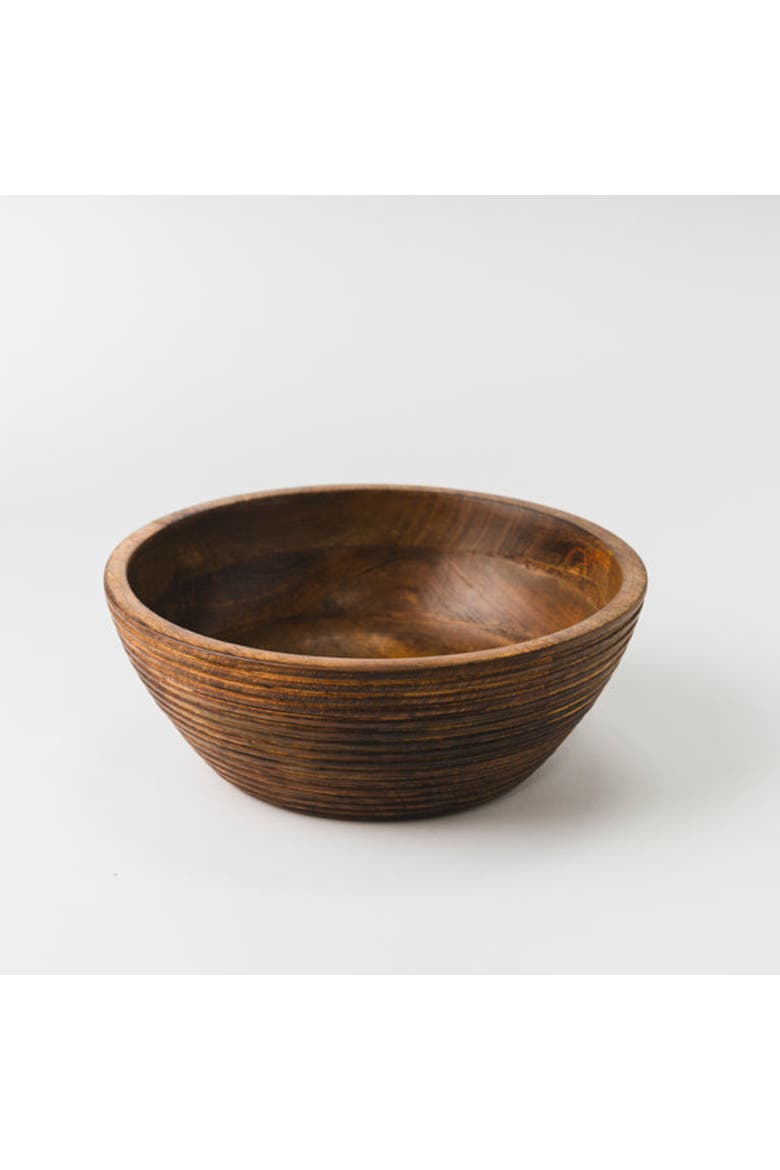 Cascade Handcarved Mangowood Nested Bowls, Alternate, color, Natural