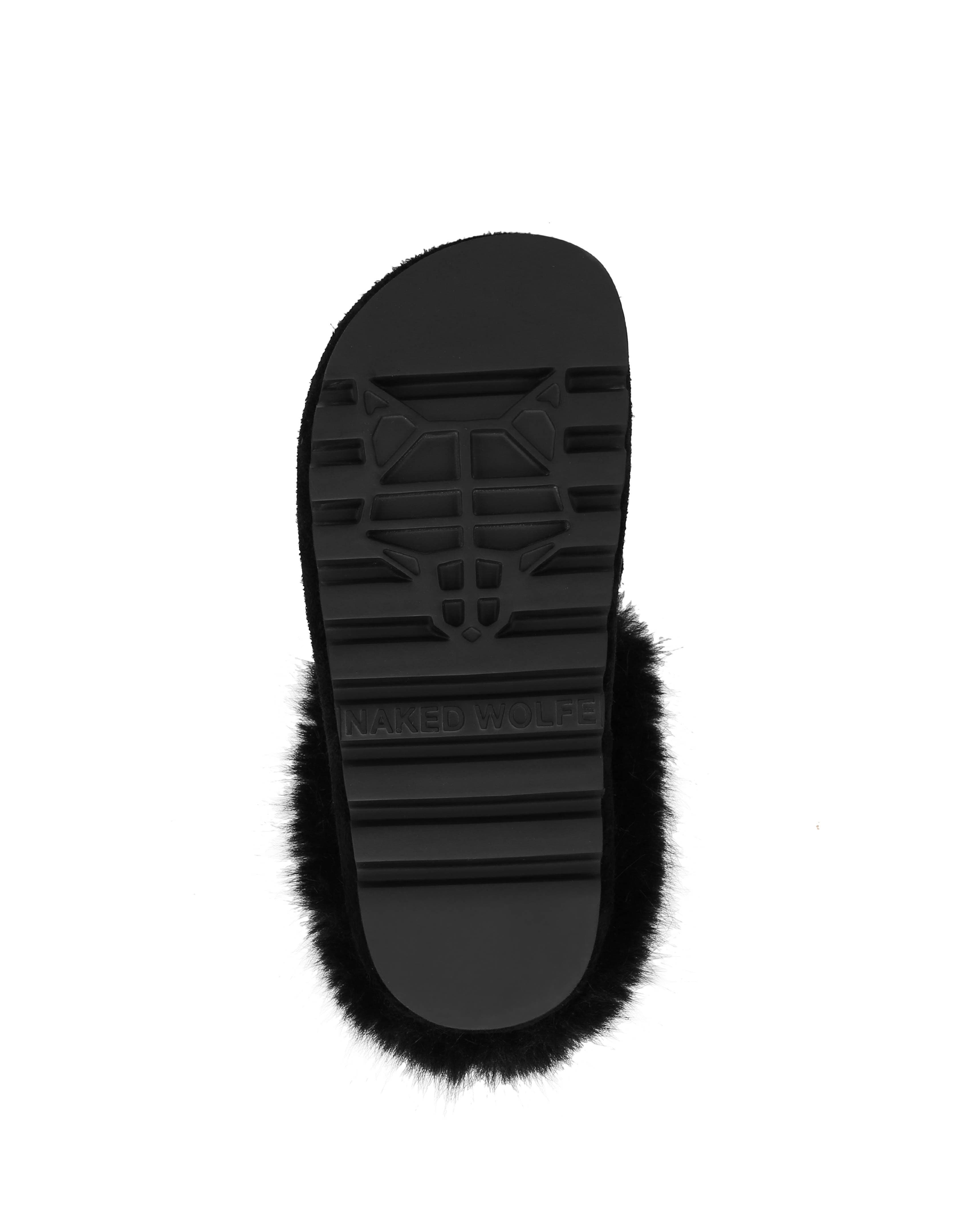 Naked Wolfe Harlow Suede Slipper, Alternate, color, Black