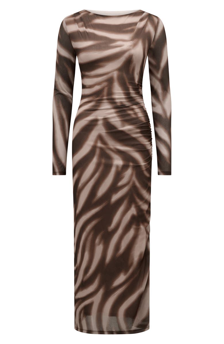 Ever New Alannah Floral Long Sleeve Mesh Midi Dress, Main, color, 