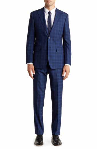 English Laundry Plaid Two Button Notch Lapel Suit