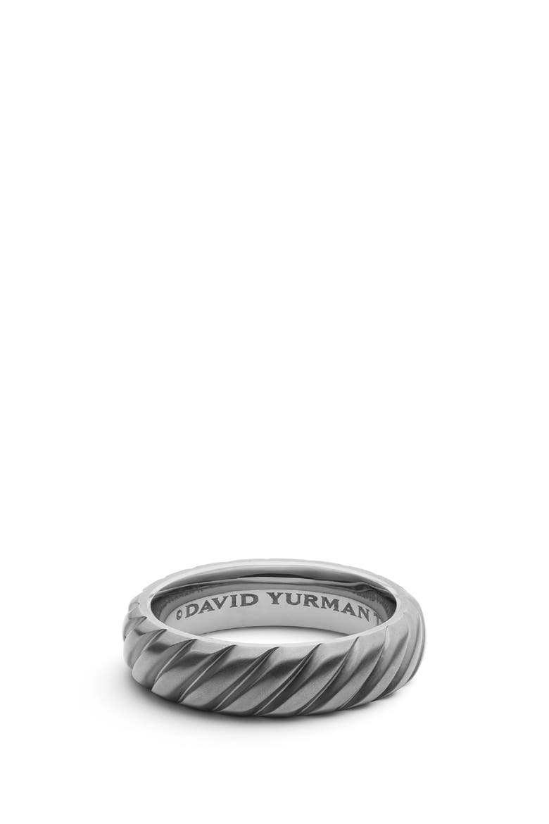 Cable Band Ring in Titanium, Main, color, BLACK TITANIUM