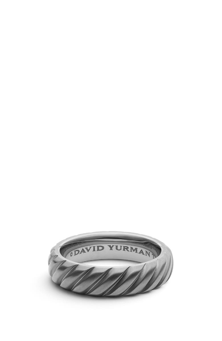 David Yurman Cable Band Ring in Titanium, Main, color,