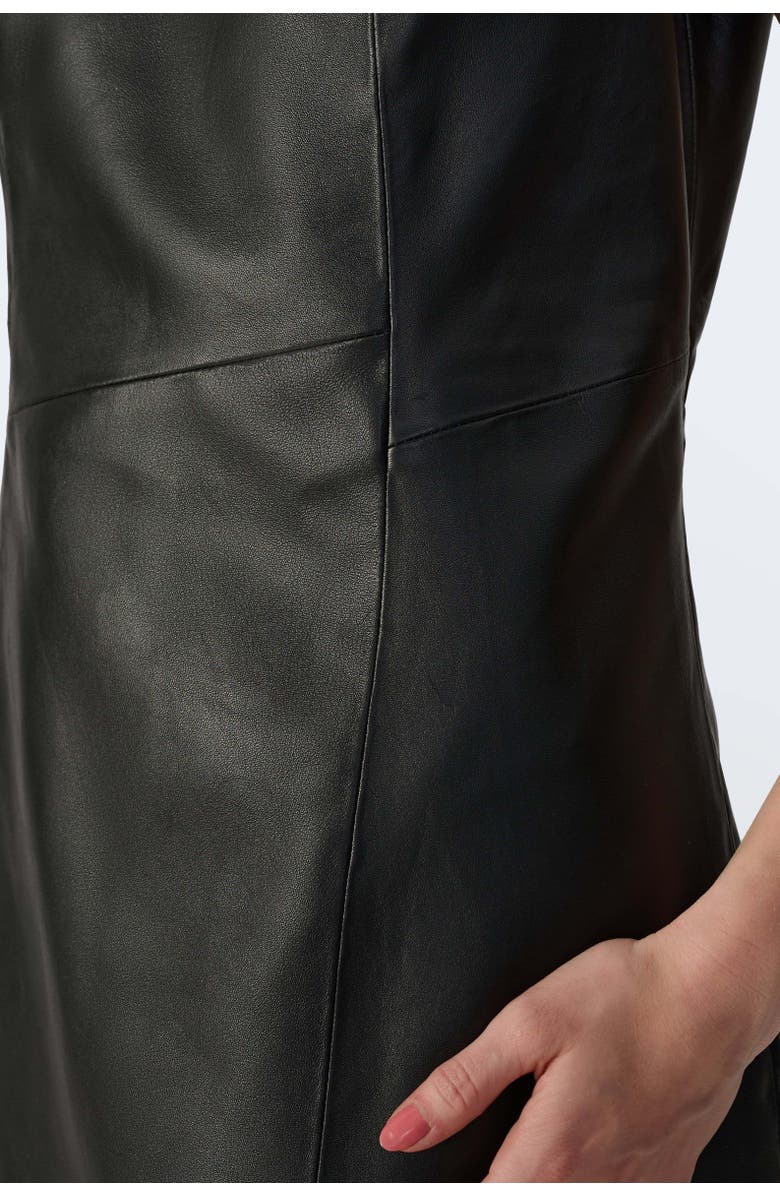 Furniq UK Selene Leather Dress, Alternate, color, Black