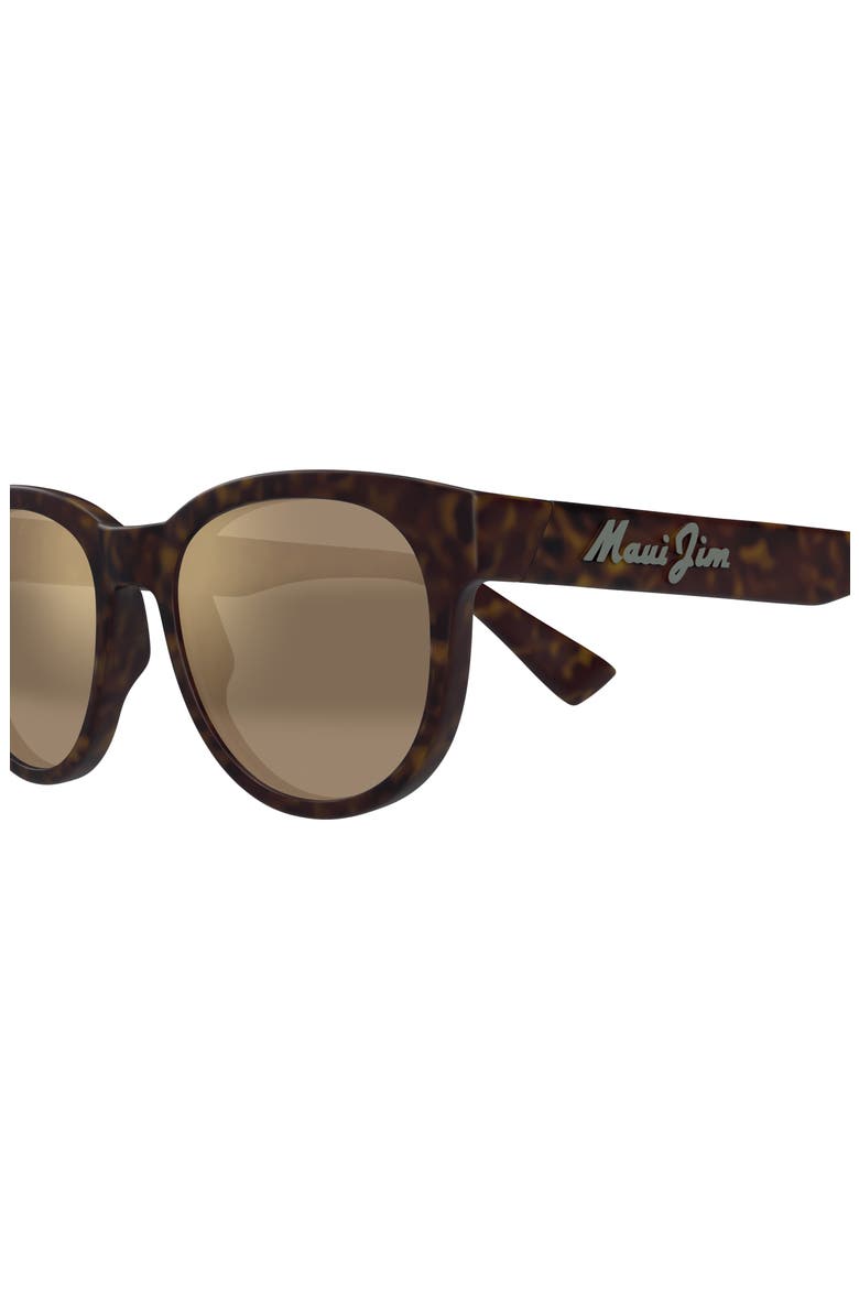 Maoli 52mm PolarizedPlus2® Round Sunglasses, Alternate, color, MATTE DARK HAVANA