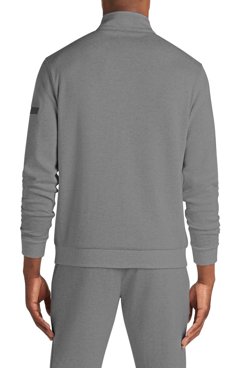 Bugatchi Comfort Cotton Blend Quarter Zip Pullover, Alternate, color, Platinum