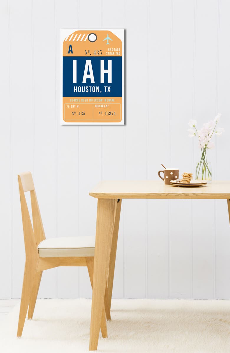 Oliver Gal Houston Luggage Tag Wall Art, Alternate, color, 