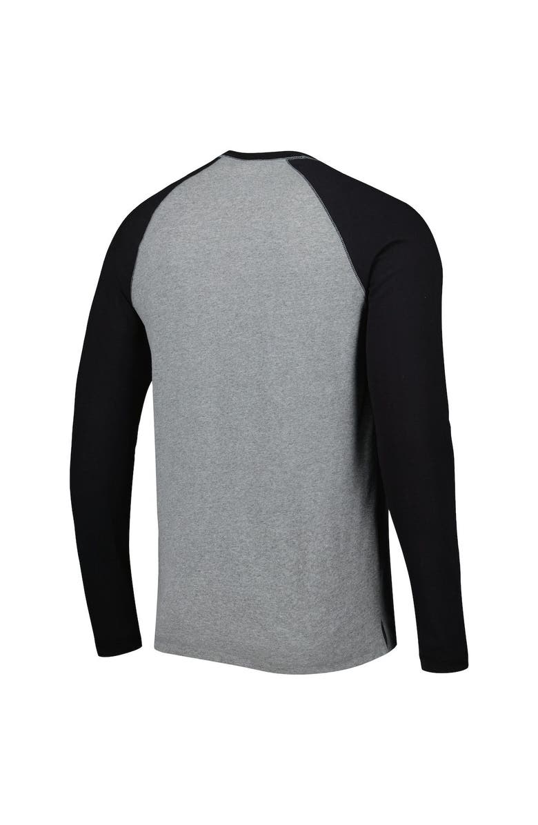 BOXERCRAFT Men's Black/Heathered Gray El Paso Chihuahuas Long Sleeve Baseball T-Shirt, Alternate, color,