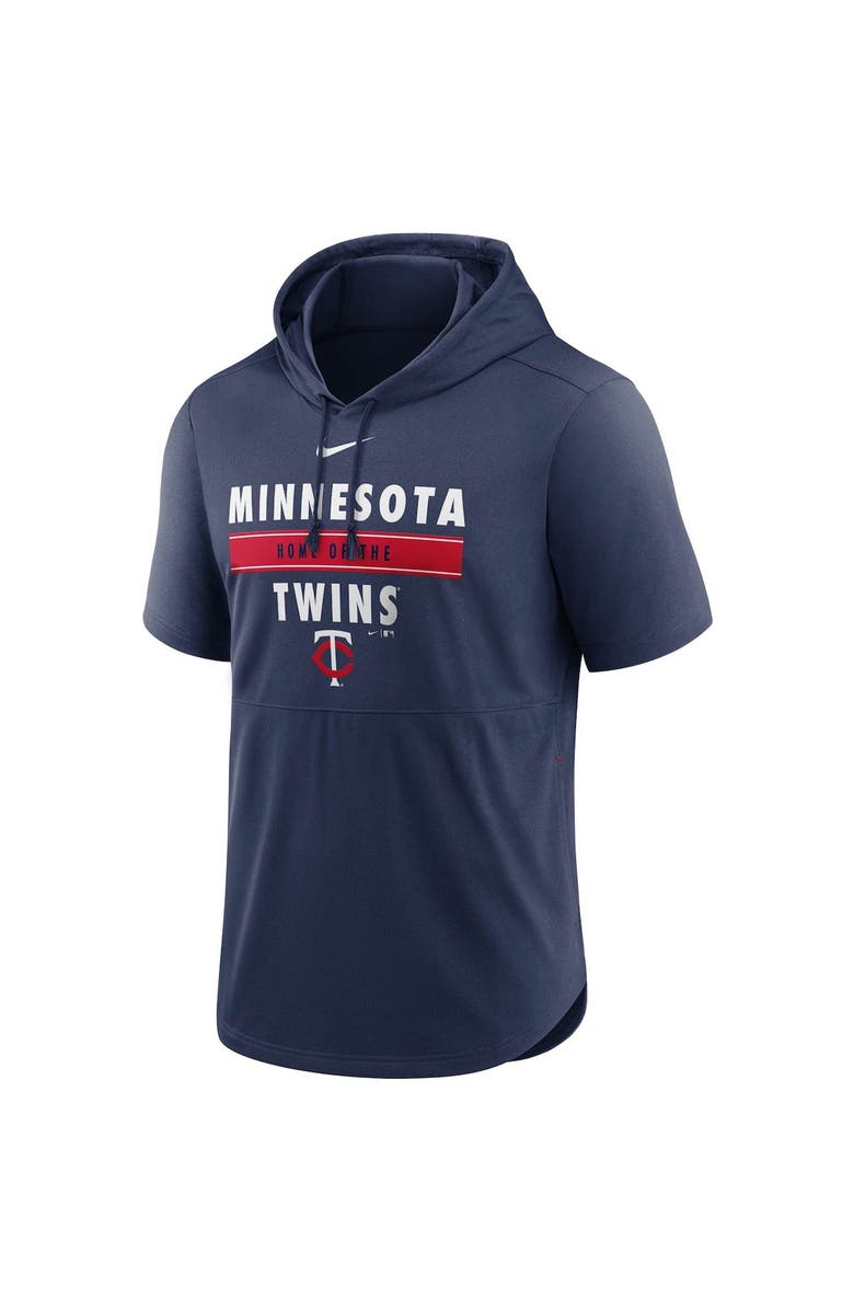 Nike Men's Nike Navy Minnesota Twins Home Team Short Sleeve Hoodie Top, Alternate, color, 