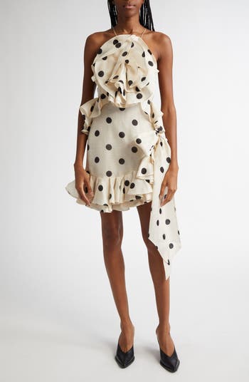 Zimmermann Kids White Black Polka Dot dress size store 2