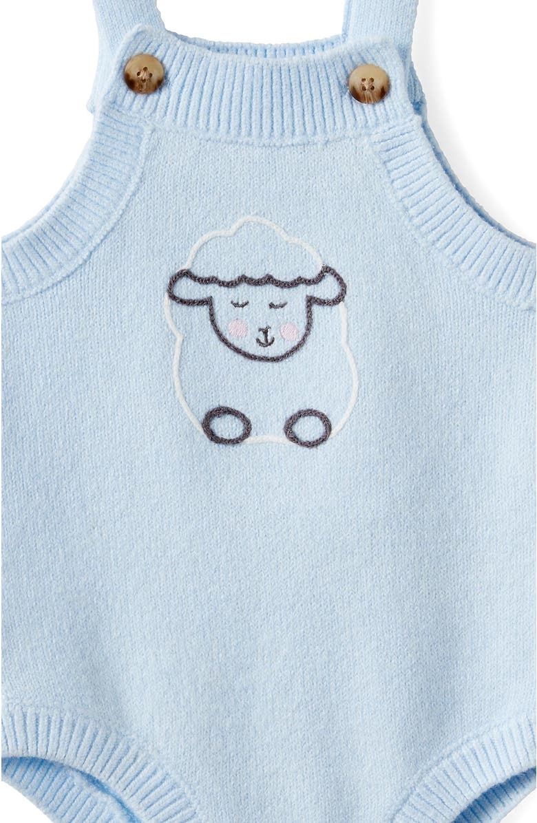 Cotton On Kids Organic Knit Bubbbysuit, Alternate, color, Blue Whisper Sheep
