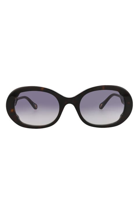 53mm Oval Sunglasses