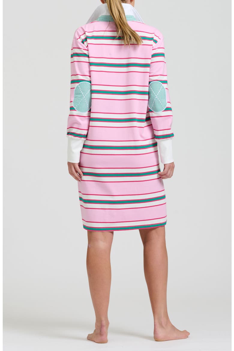 Robbie Summer Rugby Stripe Cotton Jersey Dress, Alternate, color, PINK MULTI STRIPE