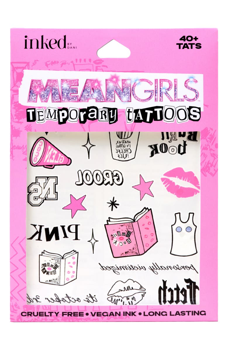 INKED by Dani Mean Girls Temporary Tattoos, Main, color, Multi