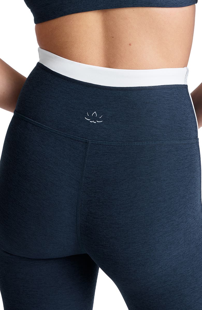 Beyond Yoga Trophy Spacedye High Waist Leggings, Alternate, color, Nocturnal Navy/ Cloud White