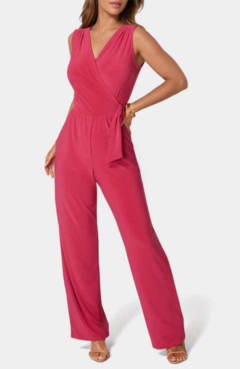 Sleeveless Faux Wrap Jumpsuit