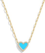 Mint & Lily Dainty Heart Paperclip Necklace